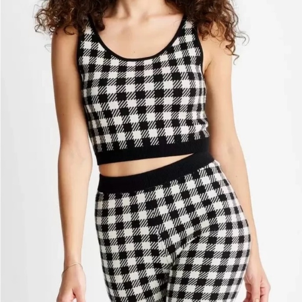 Future Collective Women's Top and Shorts Set Size M Black and White 2 Piece